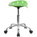 Flash Furniture LF-214A-SPICYLIME-GG Spicy Lime Green Office Stool with Tractor Seat and Chrome Frame Main Thumbnail 2