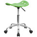 Flash Furniture LF-214A-SPICYLIME-GG Spicy Lime Green Office Stool with Tractor Seat and Chrome Frame Main Thumbnail 3