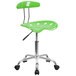 Flash Furniture LF-214-APPLEGREEN-GG Apple Green Office / Task Chair with Tractor Seat and Chrome Frame Main Thumbnail 1