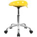 Flash Furniture LF-214A-YELLOW-GG Yellow Office Stool with Tractor Seat and Chrome Frame Main Thumbnail 2