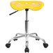 Flash Furniture LF-214A-YELLOW-GG Yellow Office Stool with Tractor Seat and Chrome Frame Main Thumbnail 4