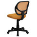 Flash Furniture WA-3074-OR-GG Mid-Back Orange Mesh Office / Task Chair with Nylon Frame and Swivel Base Main Thumbnail 3
