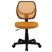 Flash Furniture WA-3074-OR-GG Mid-Back Orange Mesh Office / Task Chair with Nylon Frame and Swivel Base Main Thumbnail 4