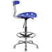 Flash Furniture LF-215-NAUTICALBLUE-GG Nautical Blue Drafting Stool with Tractor Seat and Chrome Frame Main Thumbnail 2