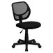 Flash Furniture WA-3074-BK-GG Mid-Back Black Mesh Office / Task Chair with Nylon Frame and Swivel Base Main Thumbnail 1