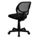 Flash Furniture WA-3074-BK-GG Mid-Back Black Mesh Office / Task Chair with Nylon Frame and Swivel Base Main Thumbnail 3