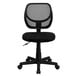 A Flash Furniture black office chair with a mesh back and wheels.