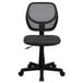 Flash Furniture WA-3074-GY-GG Mid-Back Gray Mesh Office / Task Chair with Nylon Frame and Swivel Base Main Thumbnail 4