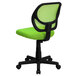 Flash Furniture WA-3074-GN-GG Mid-Back Green Mesh Office / Task Chair with Nylon Frame and Swivel Base Main Thumbnail 3