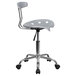 Flash Furniture LF-214-SILVER-GG Silver Office / Task Chair with Tractor Seat and Chrome Frame Main Thumbnail 2