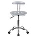 Flash Furniture LF-214-SILVER-GG Silver Office / Task Chair with Tractor Seat and Chrome Frame Main Thumbnail 4