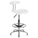 Flash Furniture LF-215-WHITE-GG White Drafting Stool with Tractor Seat and Chrome Frame Main Thumbnail 1