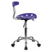 Flash Furniture LF-214-VIOLET-GG Violet Office / Task Chair with Tractor Seat and Chrome Frame Main Thumbnail 2