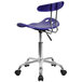 Flash Furniture LF-214-DEEPBLUE-GG Deep Blue Office / Task Chair with Tractor Seat and Chrome Frame Main Thumbnail 3