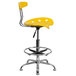 Flash Furniture LF-215-YELLOW-GG Yellow Drafting Stool with Tractor Seat and Chrome Frame Main Thumbnail 2