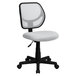 Flash Furniture WA-3074-WHT-GG Mid-Back White Mesh Office / Task Chair with Nylon Frame and Swivel Base Main Thumbnail 1