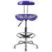 Flash Furniture LF-215-DEEPBLUE-GG Deep Blue Drafting Stool with Tractor Seat and Chrome Frame Main Thumbnail 4
