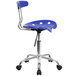 Flash Furniture LF-214-NAUTICALBLUE-GG Nautical Blue Office / Task Chair with Tractor Seat and Chrome Frame Main Thumbnail 2