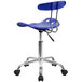 Flash Furniture LF-214-NAUTICALBLUE-GG Nautical Blue Office / Task Chair with Tractor Seat and Chrome Frame Main Thumbnail 3