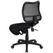 Flash Furniture WL-3425-GG Black Ergonomic Mobile Kneeling Office Chair with Nylon Frame, Swivel Base, and Curved Mesh Back Rest Main Thumbnail 3