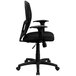 Flash Furniture WL-3958SYG-BK-A-GG Mid-Back Black Mesh Designer Office / Task Chair with Nylon Frame, Swivel Base, and Adjustable Arms Main Thumbnail 2