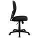 Flash Furniture WL-3958SYG-BK-GG Mid-Back Black Mesh Designer Office / Task Chair with Nylon Frame and Swivel Base Main Thumbnail 2