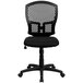 Flash Furniture WL-3958SYG-BK-GG Mid-Back Black Mesh Designer Office / Task Chair with Nylon Frame and Swivel Base Main Thumbnail 4