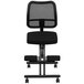 Flash Furniture WL-3520-GG Black Ergonomic Mobile Kneeling Office Chair with Black Steel Frame and Curved Mesh Back Rest Main Thumbnail 4
