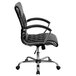 Flash Furniture GO-1297M-MID-BK-GG Mid-Back Black Designer Leather Executive Office Chair with Chrome Arms and Foam-Molded Seat Main Thumbnail 2