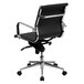 Flash Furniture BT-9826M-BK-GG Mid-Back Black Ribbed Leather Executive Swivel Office Chair with Aluminum Arms and Coat Rack Main Thumbnail 3