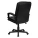 Flash Furniture BT-2921-BK-GG High-Back Black Leather Executive Swivel Office Chair with Leather Arms and Thick Padded Seat Main Thumbnail 3
