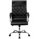 Flash Furniture GO-1297H-HIGH-BK-GG High-Back Black Designer Leather Executive Office Chair with Chrome Arms and Foam-Molded Seat Main Thumbnail 4