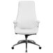 Flash Furniture BT-90068H-WH-GG High-Back White Leather Executive Swivel Office Chair with Padded Chrome Arms Main Thumbnail 4