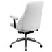 Flash Furniture BT-90068M-WH-GG Mid-Back White Leather Executive Swivel Office Chair with Padded Chrome Arms Main Thumbnail 3