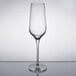 A close up of a clear Reserve by Libbey Prism Champagne Flute.