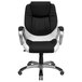Flash Furniture CH-CX0217M-GG Mid-Back Black and White Leather Executive Office Chair Main Thumbnail 4