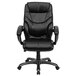 Flash Furniture GO-724H-BK-LEA-GG High-Back Black Leather Overstuffed Executive Office Chair Main Thumbnail 4