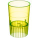 Fineline Quenchers 4110-Y 1 oz. Neon Yellow Hard Plastic Shooter Glass - 500/Case Main Thumbnail 2
