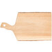 A Tablecraft acacia wood serving board with a handle.