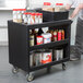 Cambro BC235110 Black Three Shelf Service Cart - 37 1/4" x 21 1/2" x 34 5/4" Main Thumbnail 1