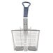 Pitco P6072184 17 1/4" x 8 1/2" x 5 3/4" Twin Fryer Basket with Front Hook Main Thumbnail 4