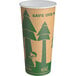 An EcoChoice Kraft paper hot cup with a tree print.