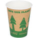EcoChoice 12 oz. Kraft Tree Print Compostable Paper Hot Cup - 1000/Case Main Thumbnail 3