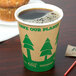 EcoChoice 12 oz. Kraft Tree Print Compostable Paper Hot Cup - 1000/Case Main Thumbnail 1