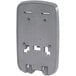 A gray plastic wall mounting plate with holes for Purell TFX hand sanitizer.