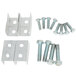 A group of screws and bolts for a Cres Cor 20 pan end load bun/sheet pan rack.