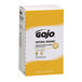 A white box with yellow and black text for GOJO Natural Orange Smooth Hand Cleaner.