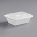 Choice 12 oz. White 6" x 4 3/4" x 1 3/4" Rectangular Microwavable Heavy Weight Container with Lid - 150/Case Main Thumbnail 3