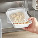 Choice 38 oz. White 8 3/4" x 6 1/4" x 2" Rectangular Microwavable Heavy Weight Container with Lid - 150/Case Main Thumbnail 4
