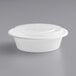 Choice 32 oz. White 7 1/4" Round Microwavable Heavy Weight Container with Lid - 150/Case Main Thumbnail 3